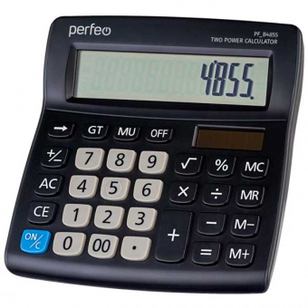 Калькулятор PERFEO PF_B4855, 12-разр., бухгалтерский, чёрный, GT (1/40)
