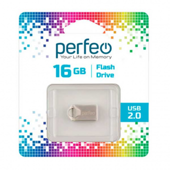 USB2.0 флеш-накопитель PERFEO 16GB M10 Metal Series (1/10)