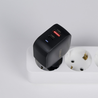 Зарядное устройство USB EPILSO EPD-PA220 48Вт GaN (USB-C, USB-A) чёрный (1/40)