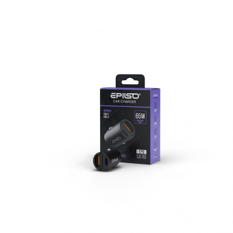 Зарядное устройство USB EPILSO EPD-CA110 65Вт авто (USB-C, USB-A) чёрный (1/100)